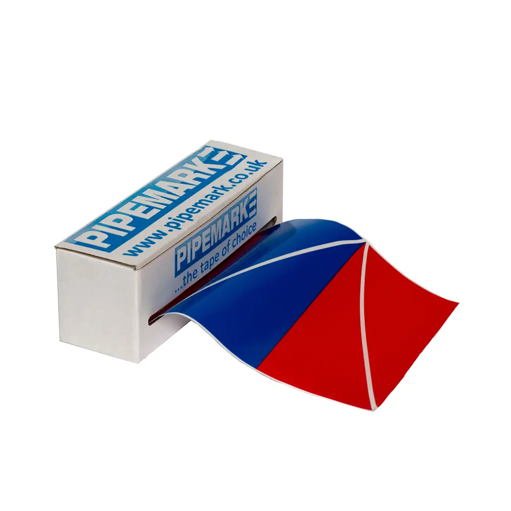 BOX CONDITIONED AIR Blue/Red (DUCTM01BX )(1 BOX) (QTY-50 TRIANGLES/ ROLL)