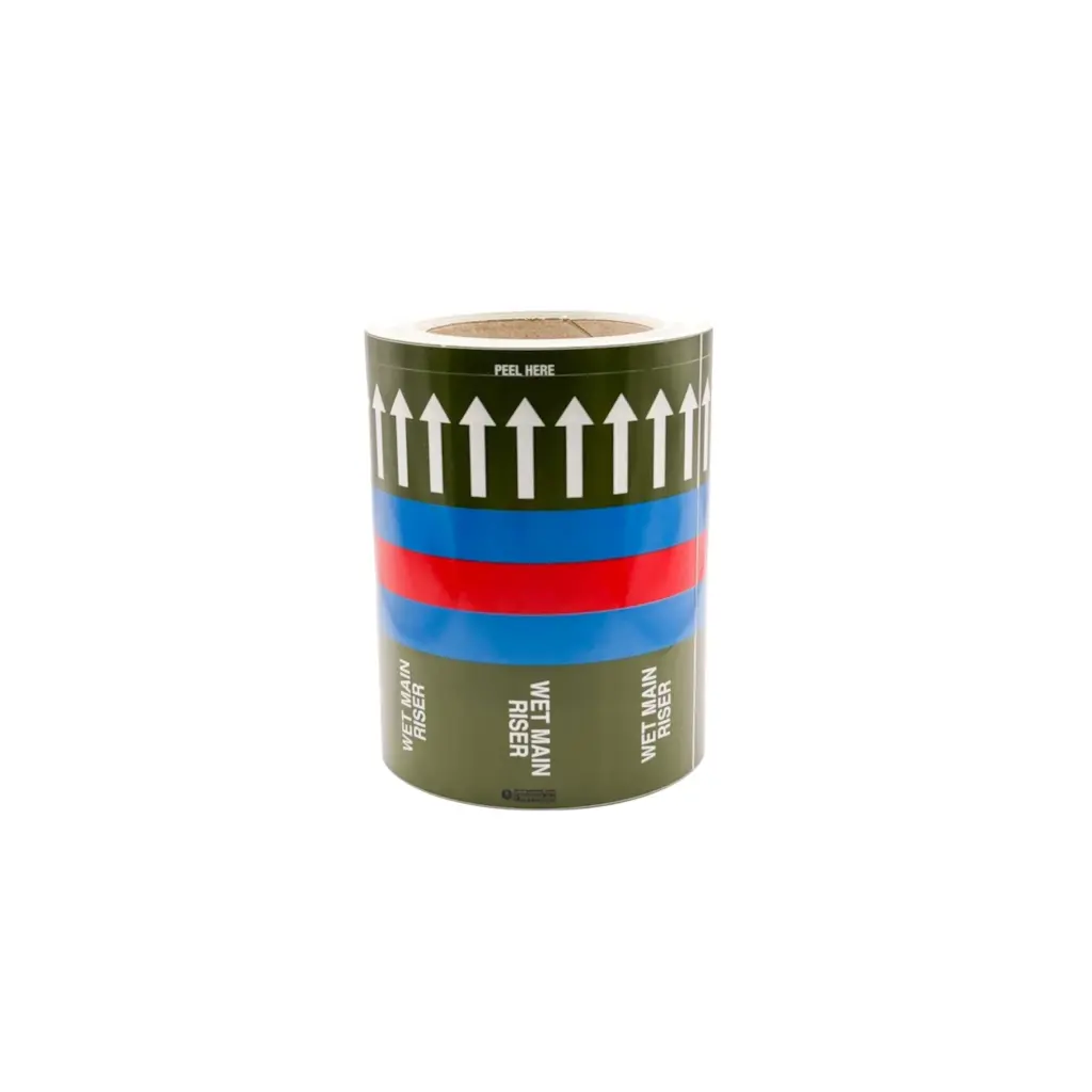 150mm Wet Main Riser Pipe Marking Tape | PIPEM17B | Pipemark